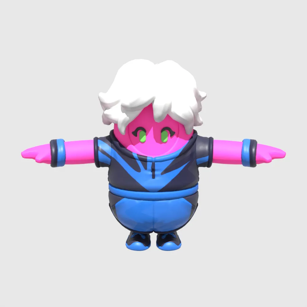 Harlowe Fall Guy - Fortnite 3D Model .c4d .max .obj .3ds .fbx .stl .blend 
