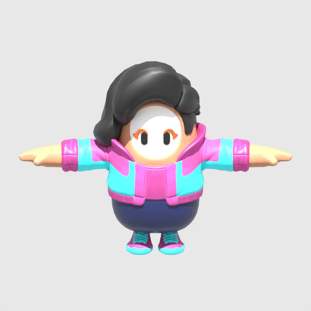 Rosa Fall Guy - Fortnite 3D Model .c4d .max .obj .3ds .fbx .stl .blend 