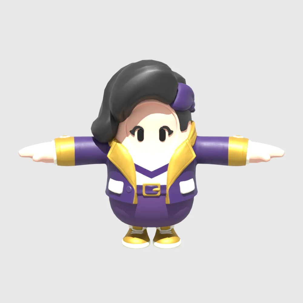 Helsie Midnight Fall Guy - Fortnite 3D Model .c4d .max .obj .3ds .fbx .stl .blend 