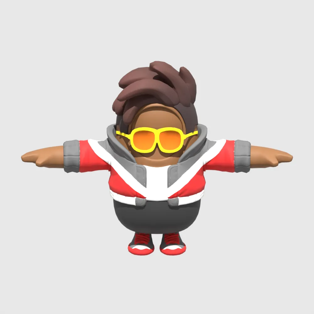 Kofi Graves Fall Guy - Fortnite 3D Model .c4d .max .obj .3ds .fbx .stl .blend 