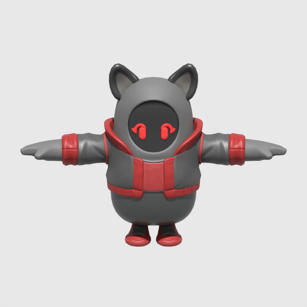 Panther Fall Guy - Fortnite 3D Model .c4d .max .obj .3ds .fbx .stl .blend 