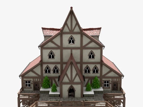Hôtel de Ville du Village - Fortnite Modèle 3D