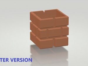 Bros Mario Blocks Planter and Boxes 3D Print Model