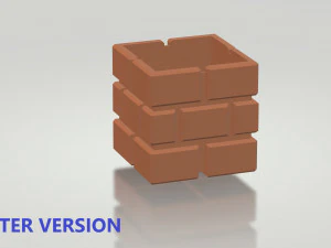 Bros Mario Blocks Planter and Boxes 3D Print Model