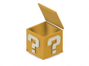 Mario Question Block Storage Box 3D 打印模型