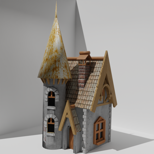 Fairytale house 3D मॉडल .c4d .max .obj .3ds .fbx .stl .blend 