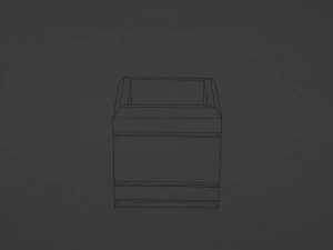 Bench and trash can 3D Model