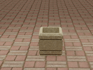 Bench and trash can 3D Model