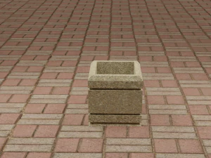 Bench and trash can 3D Model
