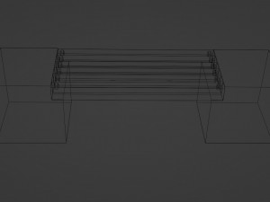 Bench and trash can 3D Model