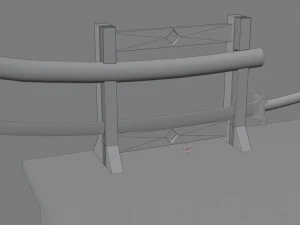 Katana and samurai helmet 3D Model