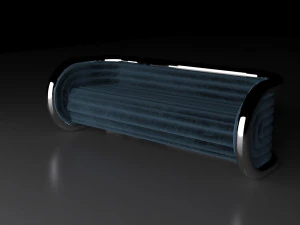 शानदार धातु-मखमली सोफा 3D मॉडल