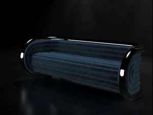 Fabulous metallic-velvet Sofa 3D Model