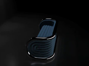Fabulous metallic-velvet Sofa 3D Model