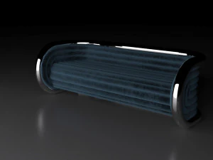Fabulous metallic-velvet Sofa 3D Model