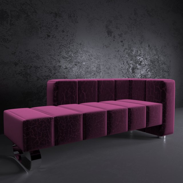 Great velvet Sofa 3D 模型 .c4d .max .obj .3ds .fbx .stl .blend 