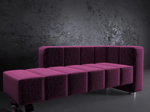 Great velvet Sofa 3D Model