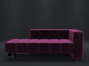 Great velvet Sofa 3D 模型