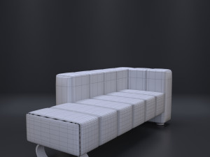 Great velvet Sofa 3D 模型
