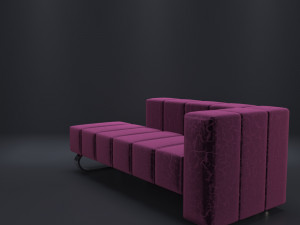 Great velvet Sofa 3D 模型