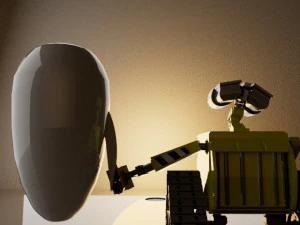 Wall-E and EVA 3D Model