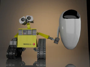 Wall-E and EVA 3D Model
