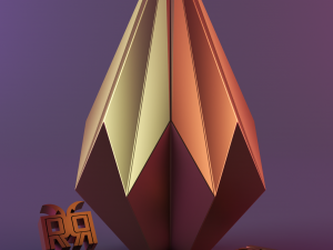 Low Poly Candle Model Cetak 3D