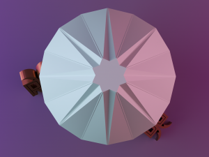 Low Poly Candle Model Cetak 3D
