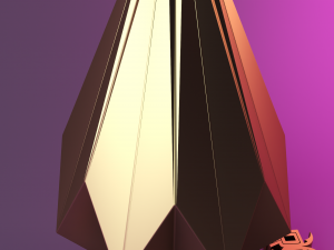Low Poly Candle Model Cetak 3D