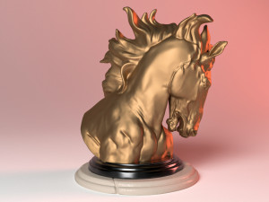 Horse Head Sculpture 3D-printmodel