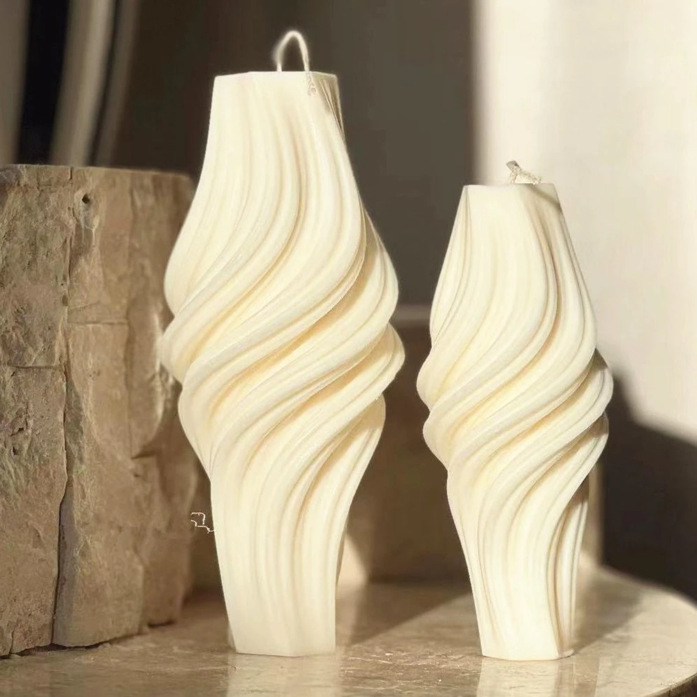 Columnar rotating candle wave candle 3D Print Model .c4d .max .obj .3ds .fbx .stl .blend 