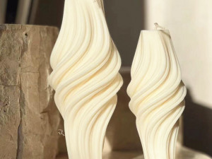 Columnar rotating candle wave candle 3D Print Model