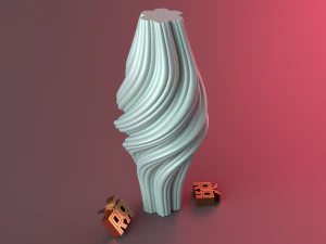 Columnar rotating candle wave candle 3D Print Model