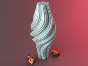 Columnar rotating candle wave candle Modèles 3D en vedette