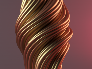 Columnar rotating candle wave candle Modèles 3D en vedette