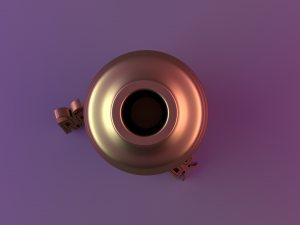 Curved Ceramic Vase Model Cetak 3D