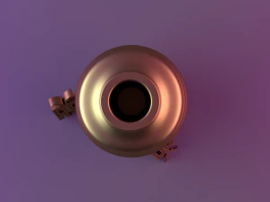 Curved Ceramic Vase 3D Print Model