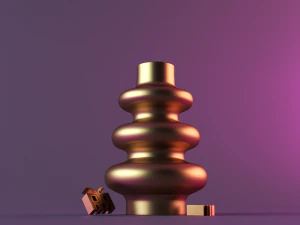 Curved Ceramic Vase 3D Print Model
