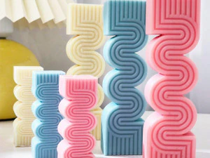 S-şekilli silikon spiral mum kalıbı 3D Baskı Modeli