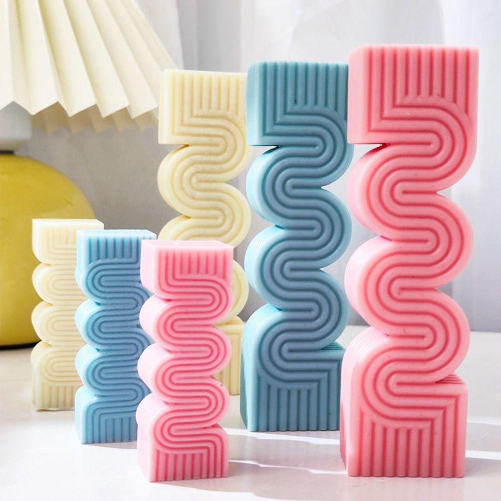 VUTEHO 3D Spiral Cone Shape Candle Molds Silicone, Molds for