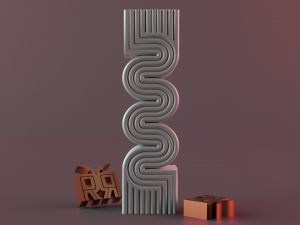 S-shaped silicone spiral candle mold Modello di stampa 3D