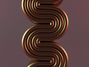 S-shaped silicone spiral candle mold Modello di stampa 3D