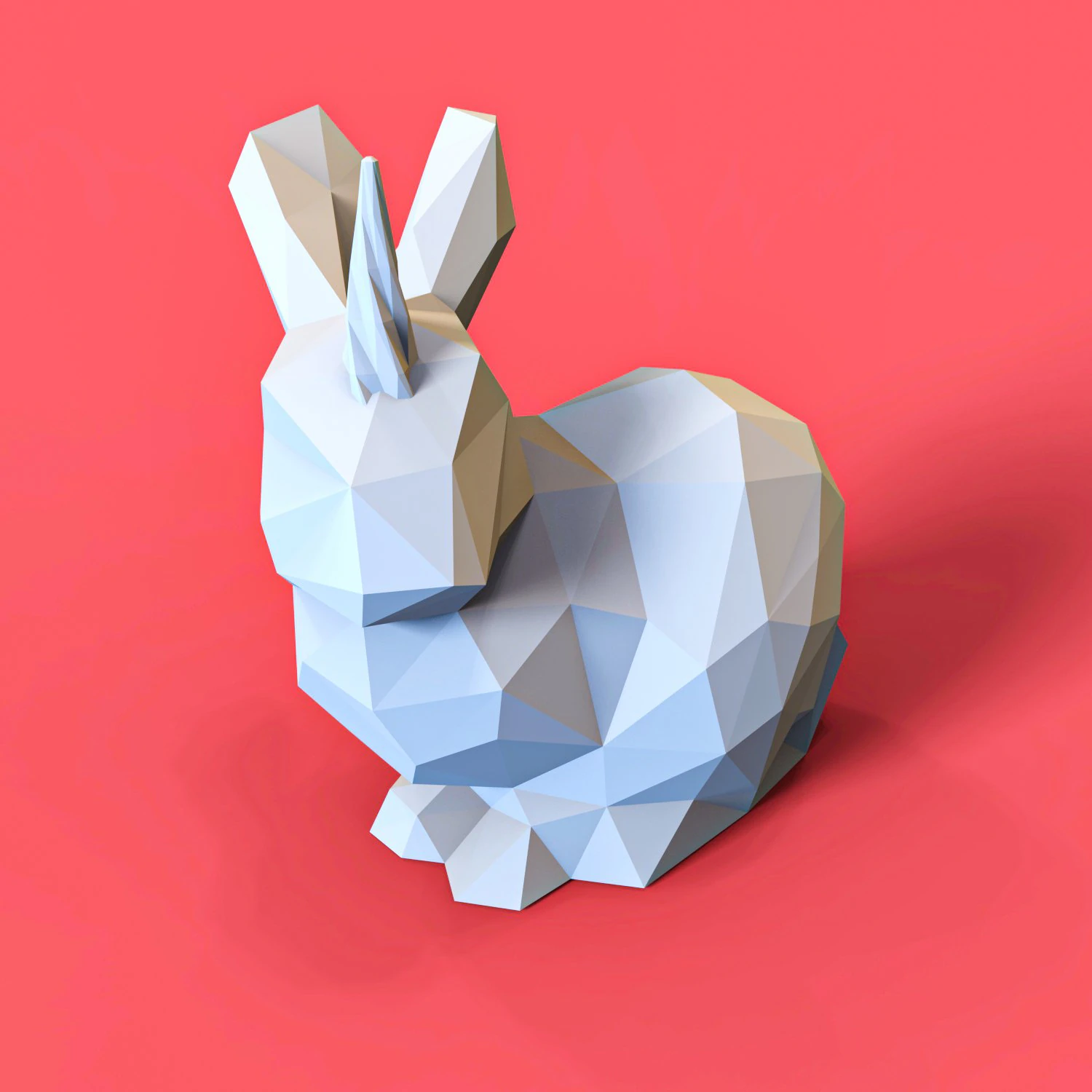Rabbit Unicorn 3D Print Model .c4d .max .obj .3ds .fbx .stl .blend 