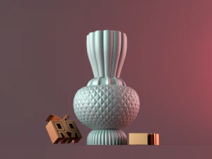 Diamond Pillar Geometric 3D Print Model