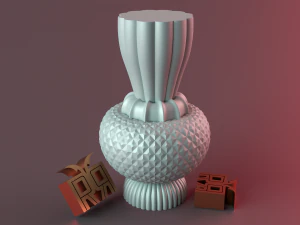 Diamond Pillar Geometric 3D Print Model