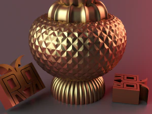 Diamond Pillar Geometric 3D Print Model