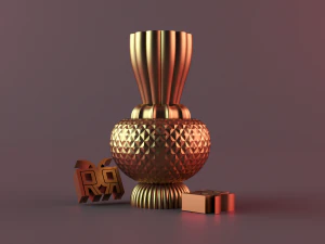 Diamond Pillar Geometric 3D Print Model