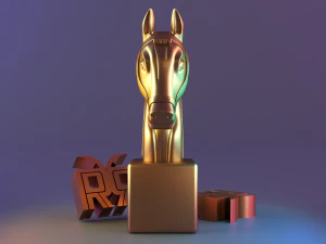 Stehender Pferdekopf 3D Druckmodell