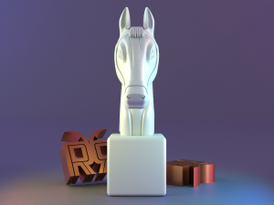 Standing horse head 3D Baskı Modeli
