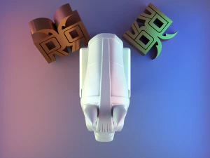 Stehender Pferdekopf 3D Druckmodell